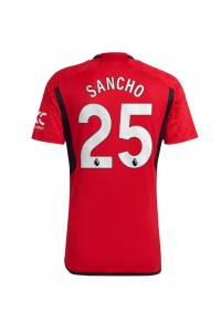 Manchester United Jadon Sancho #25 Voetbaltruitje Thuis tenue 2023-24 Korte Mouw
